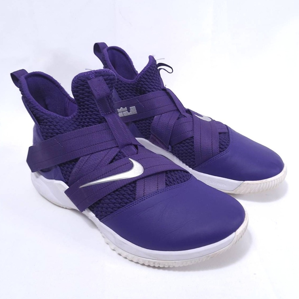 Nike LeBron Soldier 12‎ XII SFG Purple Silver Basketball Shoes Sz 13.5 Sneakers
